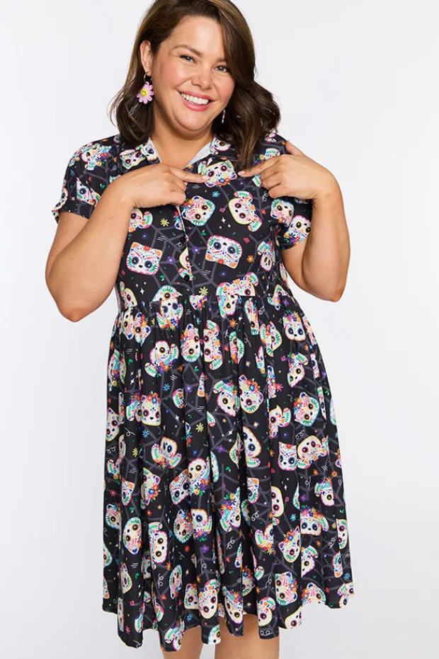 Lorraine Designs Shirt Dresses | Casual Dresses*Frankie Sugar Skull Pets Dress
