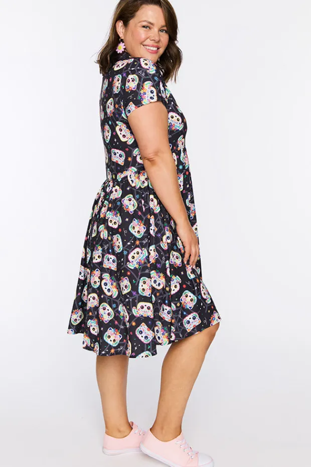 Lorraine Designs Shirt Dresses | Casual Dresses*Frankie Sugar Skull Pets Dress