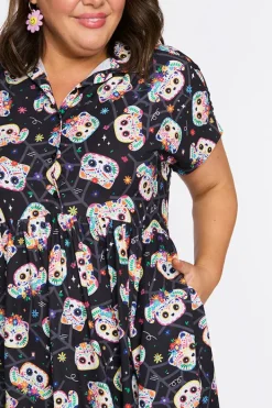 Lorraine Designs Shirt Dresses | Casual Dresses*Frankie Sugar Skull Pets Dress