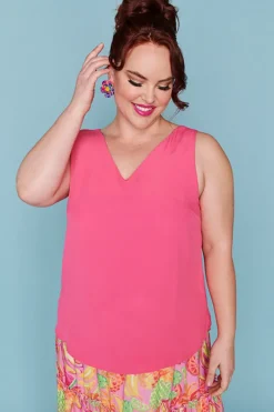 Lorraine Designs Tops*Gabrielle Hot Pink Top