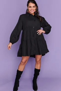 Lorraine Designs Casual Dresses | Shirt Dresses*Ginger Black Dress
