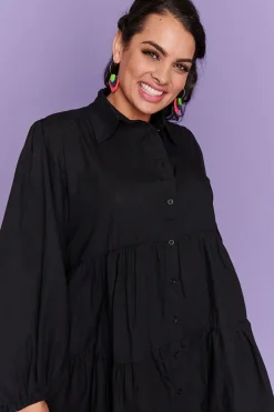 Lorraine Designs Casual Dresses | Shirt Dresses*Ginger Black Dress