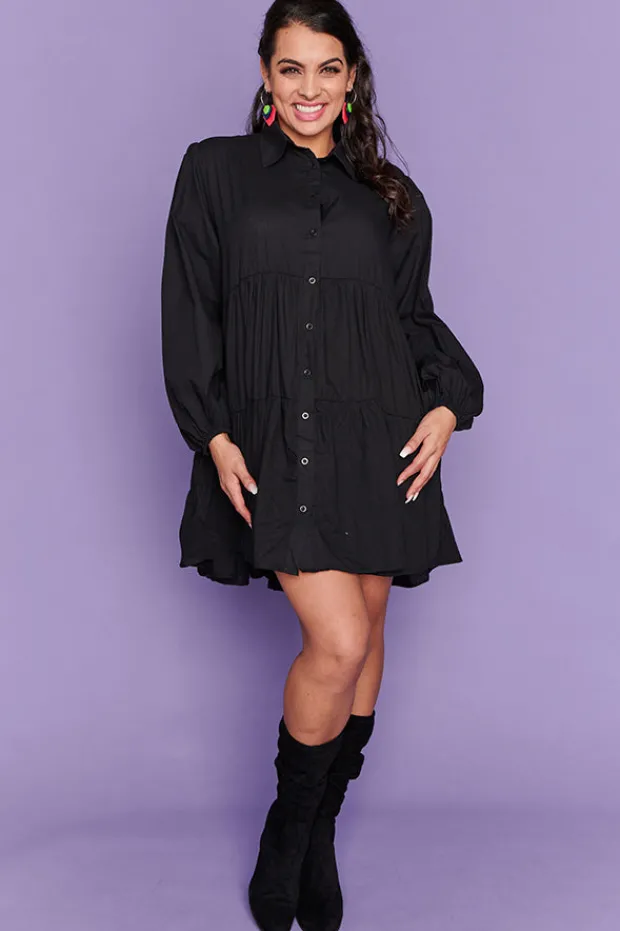 Lorraine Designs Casual Dresses | Shirt Dresses*Ginger Black Dress