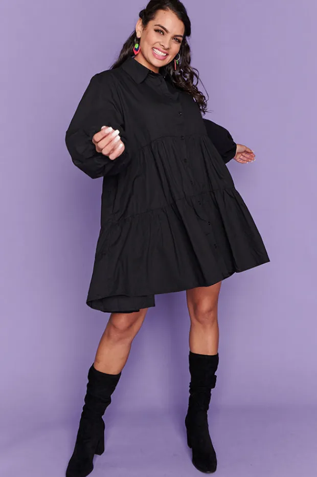 Lorraine Designs Casual Dresses | Shirt Dresses*Ginger Black Dress