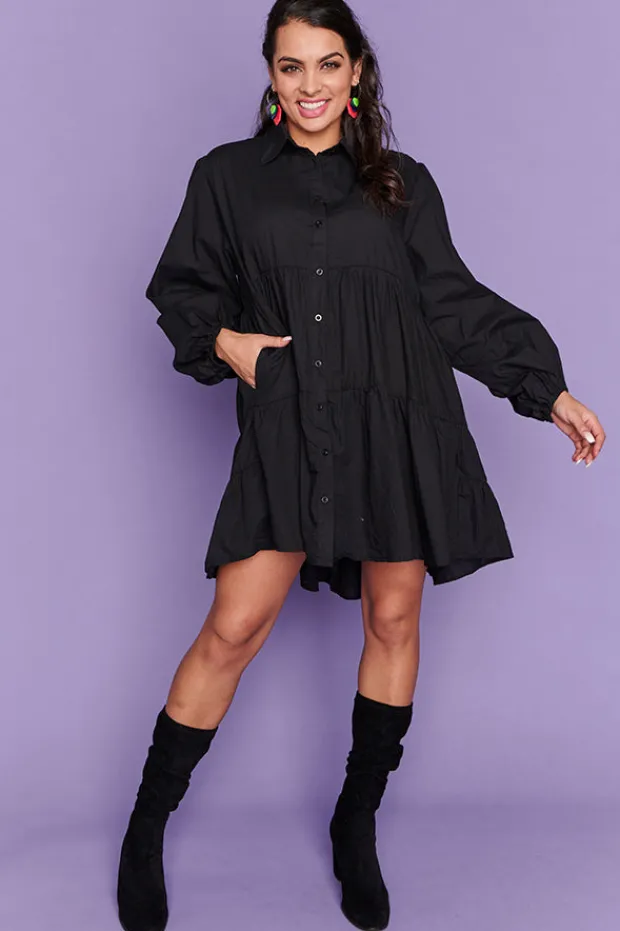 Lorraine Designs Casual Dresses | Shirt Dresses*Ginger Black Dress