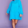 Lorraine Designs Casual Dresses | Shirt Dresses*Ginger Bright Blue Dress