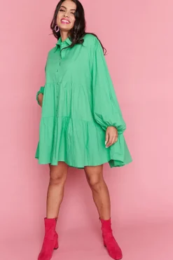 Lorraine Designs Casual Dresses | Shirt Dresses*Ginger Green Dress