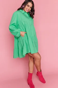 Lorraine Designs Casual Dresses | Shirt Dresses*Ginger Green Dress