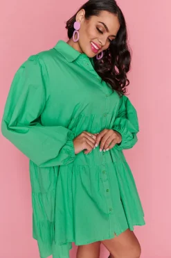 Lorraine Designs Casual Dresses | Shirt Dresses*Ginger Green Dress