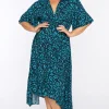 Lorraine Designs Casual Dresses | Fit & Flare Dresses*Giverny Teal Dash Wrap Dress