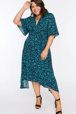 Lorraine Designs Casual Dresses | Fit & Flare Dresses*Giverny Teal Dash Wrap Dress