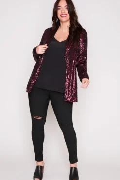 Lorraine Jackets & Coats*Glow Pink Sequin Blazer