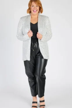 Lorraine Jackets & Coats | Sequin Dresses*Glow Silver Sequins Blazer
