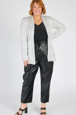 Lorraine Jackets & Coats | Sequin Dresses*Glow Silver Sequins Blazer