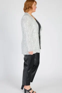 Lorraine Jackets & Coats | Sequin Dresses*Glow Silver Sequins Blazer