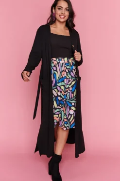 Lorraine Designs Knits & Cardigans*Hana Black Duster Cardi