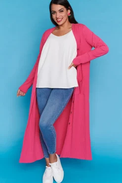Lorraine Designs Knits & Cardigans*Hana Hot Pink Duster Cardi