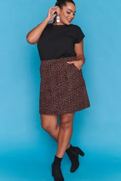 Lorraine Designs Skirts*Harmony Black Floral Skirt