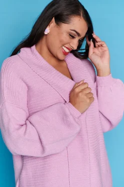 Lorraine Designs Knits & Cardigans*Helena Lilac Knit Cardi