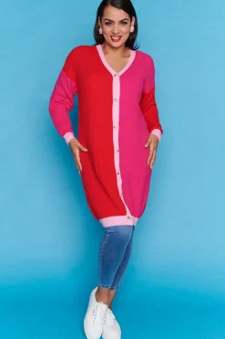 Lorraine Designs Knits & Cardigans*Hemi Colourblock Longline Cardi