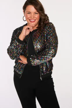 Lorraine Designs Jackets & Coats*Ignite Rainbow Sequin Jacket