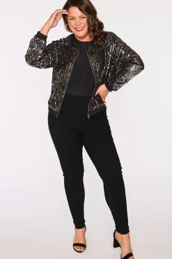 Lorraine Designs Jackets & Coats*Ignite Rainbow Sequin Jacket
