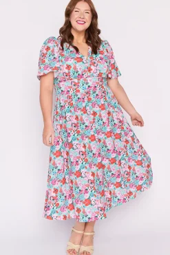 Lorraine Designs Casual Dresses | Fit & Flare Dresses*Imogen Pops of Red Dress