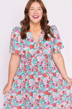 Lorraine Designs Casual Dresses | Fit & Flare Dresses*Imogen Pops of Red Dress