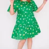 Lorraine Designs Casual Dresses | Shift Dresses*Isadora Green Hearts Dress