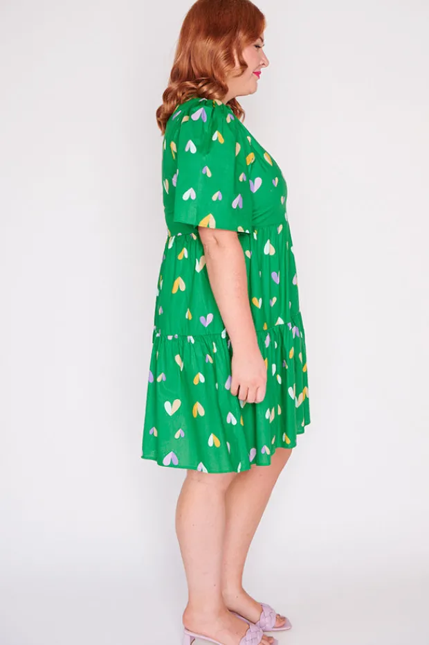 Lorraine Designs Casual Dresses | Shift Dresses*Isadora Green Hearts Dress