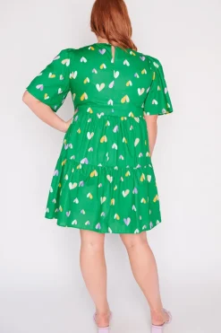 Lorraine Designs Casual Dresses | Shift Dresses*Isadora Green Hearts Dress
