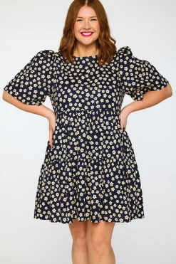 Lorraine Designs Shift Dresses | Loose Dresses*Isadora Navy Sweet Daisy Dress