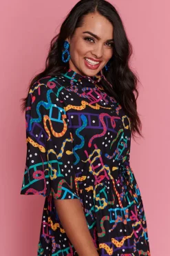 Lorraine Designs Casual Dresses | Fit & Flare Dresses*Ivy Snakes & Ladders Dress