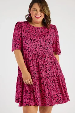 YD International Shift Dresses | Loose Dresses*Izzie Animal Hearts Dress