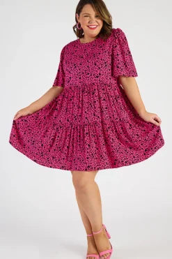 YD International Shift Dresses | Loose Dresses*Izzie Animal Hearts Dress