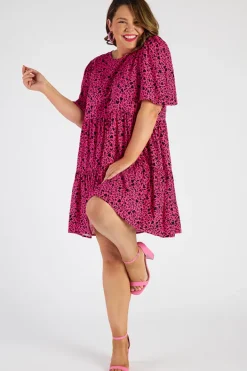 YD International Shift Dresses | Loose Dresses*Izzie Animal Hearts Dress