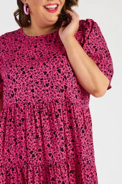 YD International Shift Dresses | Loose Dresses*Izzie Animal Hearts Dress
