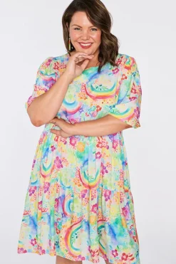 YD International Shift Dresses | Loose Dresses*Izzie Rainbow Garden Dress