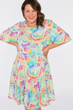 YD International Shift Dresses | Loose Dresses*Izzie Rainbow Garden Dress
