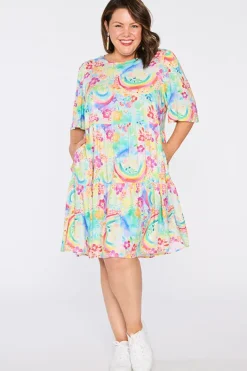 YD International Shift Dresses | Loose Dresses*Izzie Rainbow Garden Dress
