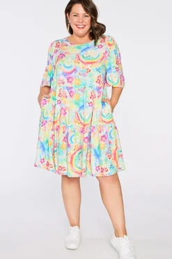 YD International Shift Dresses | Loose Dresses*Izzie Rainbow Garden Dress