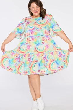 YD International Shift Dresses | Loose Dresses*Izzie Rainbow Garden Dress