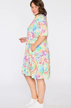 YD International Shift Dresses | Loose Dresses*Izzie Rainbow Garden Dress