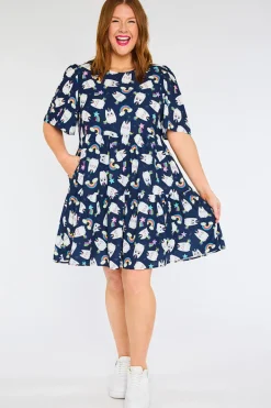 Lorraine Designs Shift Dresses | Loose Dresses*Jackson Caticorns Navy Dress