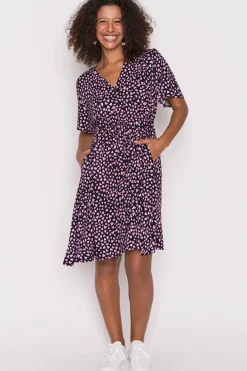 Lorraine Designs Casual Dresses | Fit & Flare Dresses*Jaz Abstract Hearts Black Pink Dress
