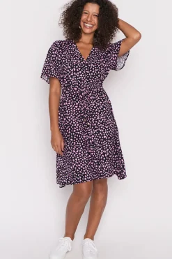 Lorraine Designs Casual Dresses | Fit & Flare Dresses*Jaz Abstract Hearts Black Pink Dress