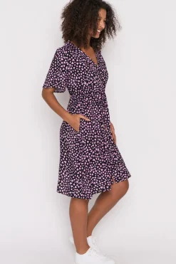 Lorraine Designs Casual Dresses | Fit & Flare Dresses*Jaz Abstract Hearts Black Pink Dress