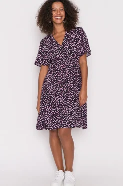 Lorraine Designs Casual Dresses | Fit & Flare Dresses*Jaz Abstract Hearts Black Pink Dress