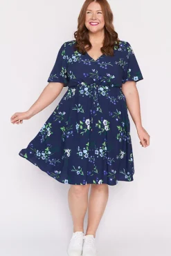YD International Casual Dresses | Fit & Flare Dresses*Jaz Blue Blossom Dress