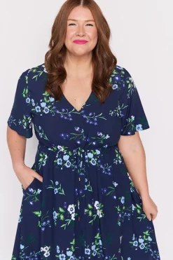 YD International Casual Dresses | Fit & Flare Dresses*Jaz Blue Blossom Dress